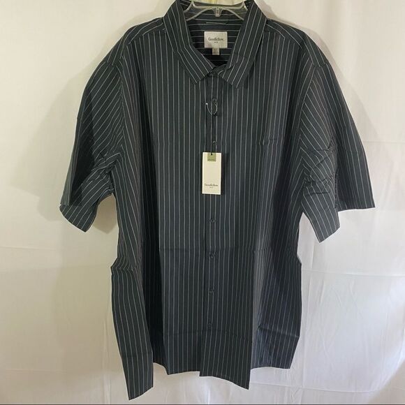 Goodfellow & Co Men’s Short Sleeve Button Down Striped Shirt Tall - Picture 1 of 5